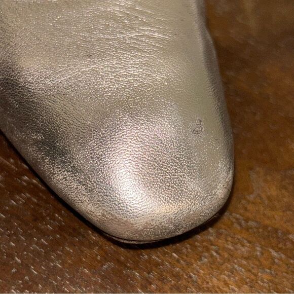 Vince Bernice Metallic Slip On Slingback Flat Shoes - Picture 5 of 16